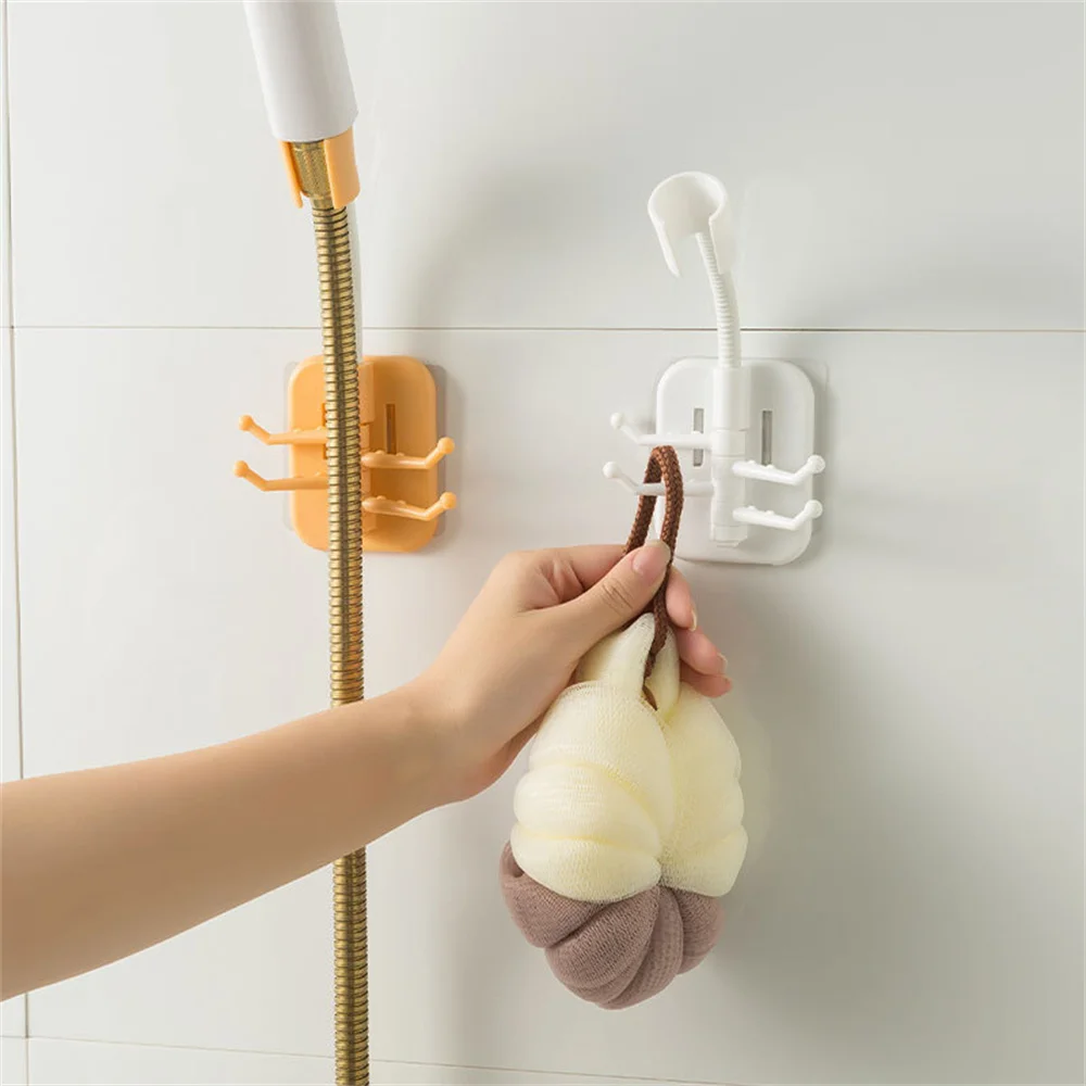 

No Punching Shower Stand Holders Waterproof Showerseat Chuck Holder Self-adhesive Moisture-proof Shower Head Holder Wall Mount