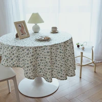 modern round table cloth for round table durable flower pattern washable cover towel garden picnic party decoration tablecloth