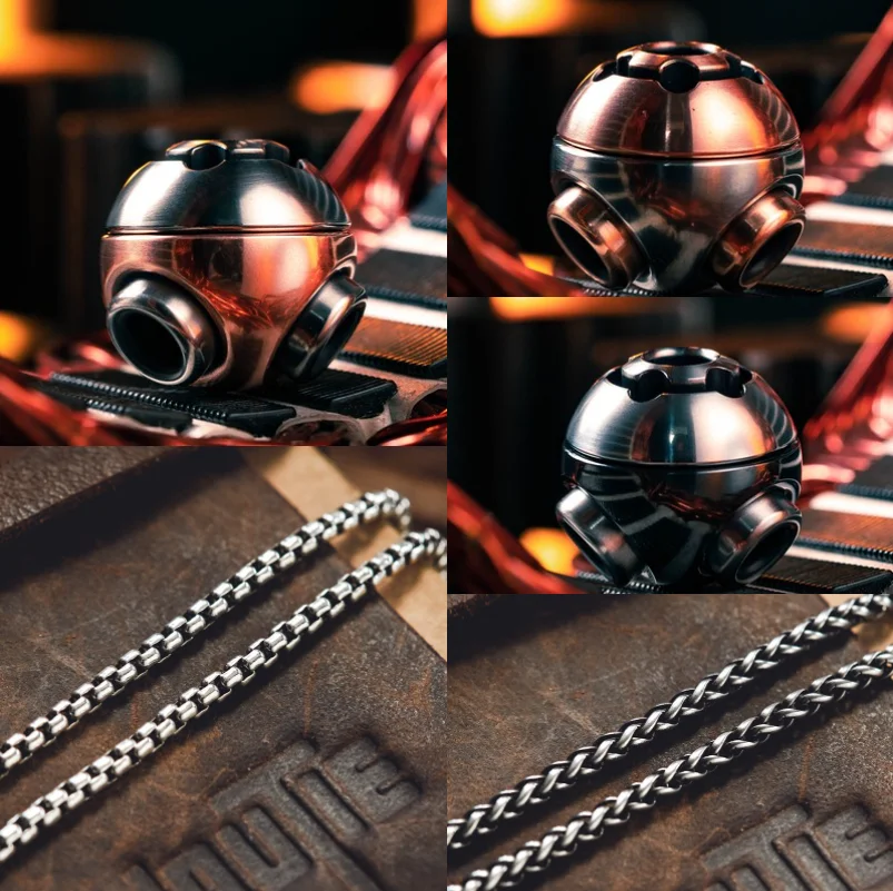 

Металлическая подвеска-отпечаток пальца взрослого lauгалстук, в виде газового баола, артефактная игрушка, снятия напряжения, с гироскопом