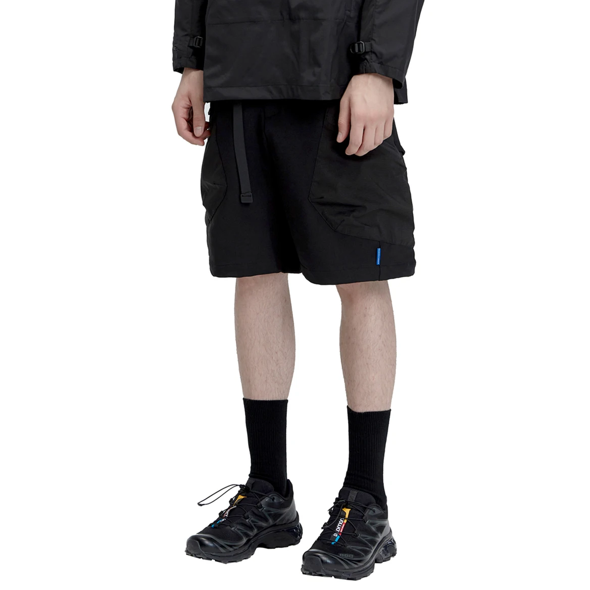 REINDEE LUSION 20SS BAGGY FUNCTION BLACK CARGO SHORTS Mulit Pocket Workwear Techwear cyberpunk trouser Fashion Streetwear