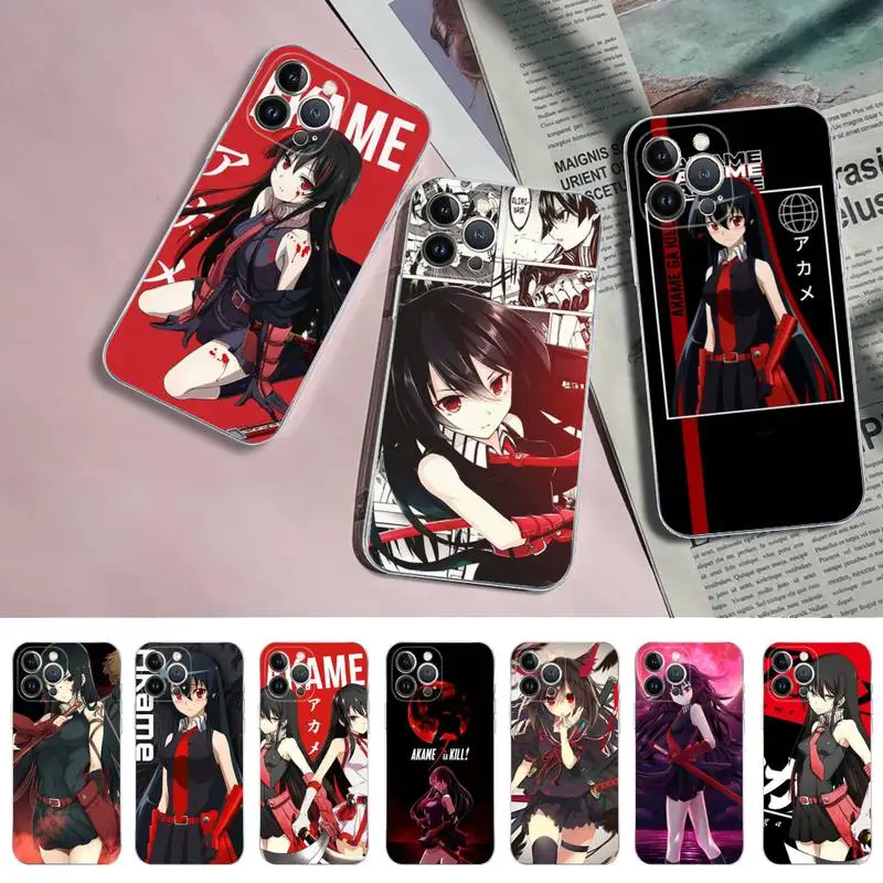 

Anime Akame Ga Kill Phone Case Silicone Soft for iphone 14 13 12 11 Pro Mini XS MAX 8 7 6 Plus X XS XR Cover