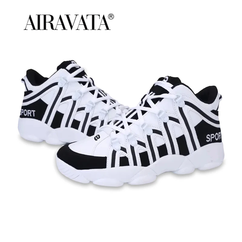 Unisex Sneakers Men Women Walking Shoes Artificial Leather Platform Fashion Footwear Plus Size 35-48
