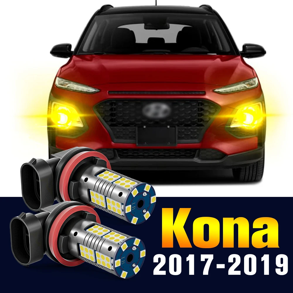 

2pcs LED Fog Light Bulb Lamp For Hyundai Kona 2017-2019 2017 2018 2019 Accessories