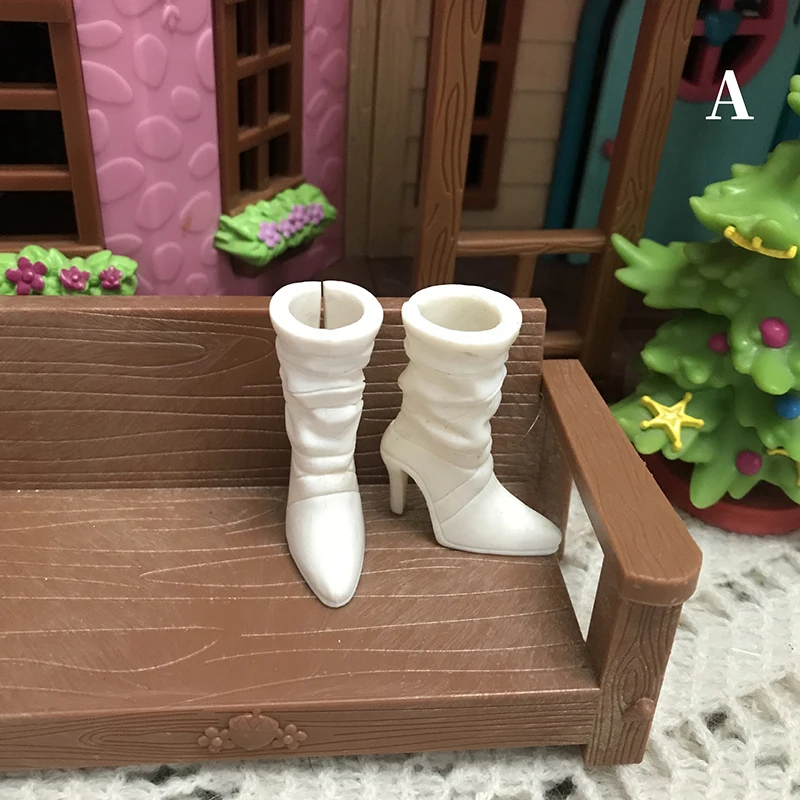 1 пара модные ботинки для кукол 1:6 ручной работы из искусственной кожи на высоком