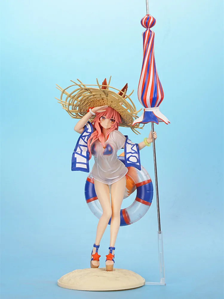 

Fate/extra Order Caster Lancer Tamamo No Mae Fox Girl Casual Wear Swimsuit Japanese Anime Figure Action Toy Pvc Model Collection