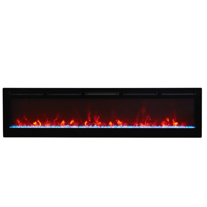 

30"36"42"50"60"72" decorative flame wall mounted recessed LED electric fireplaces heater