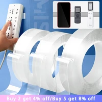 adhesive double sided tape waterproof reusable tapes for kitchen bathroom multipurpose transparent tape strong stickiness