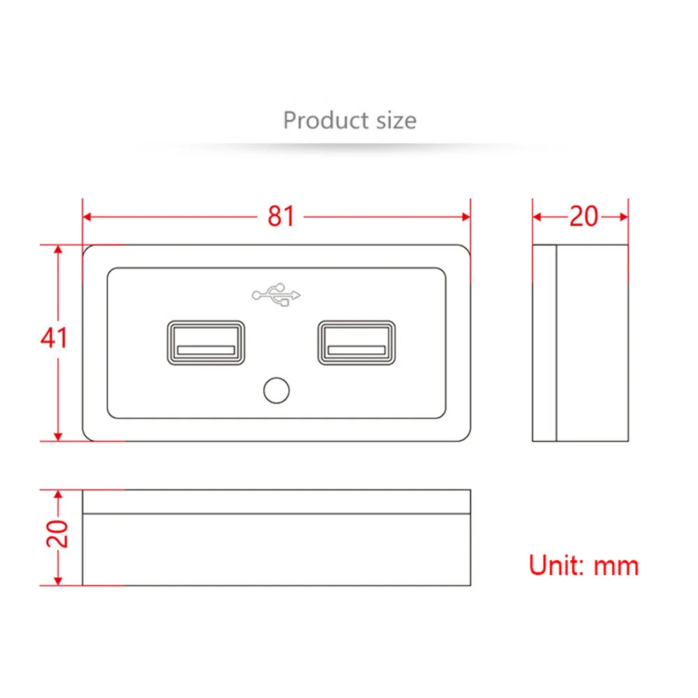 Розетка зарядная с двумя Usb-портами а 12 В |