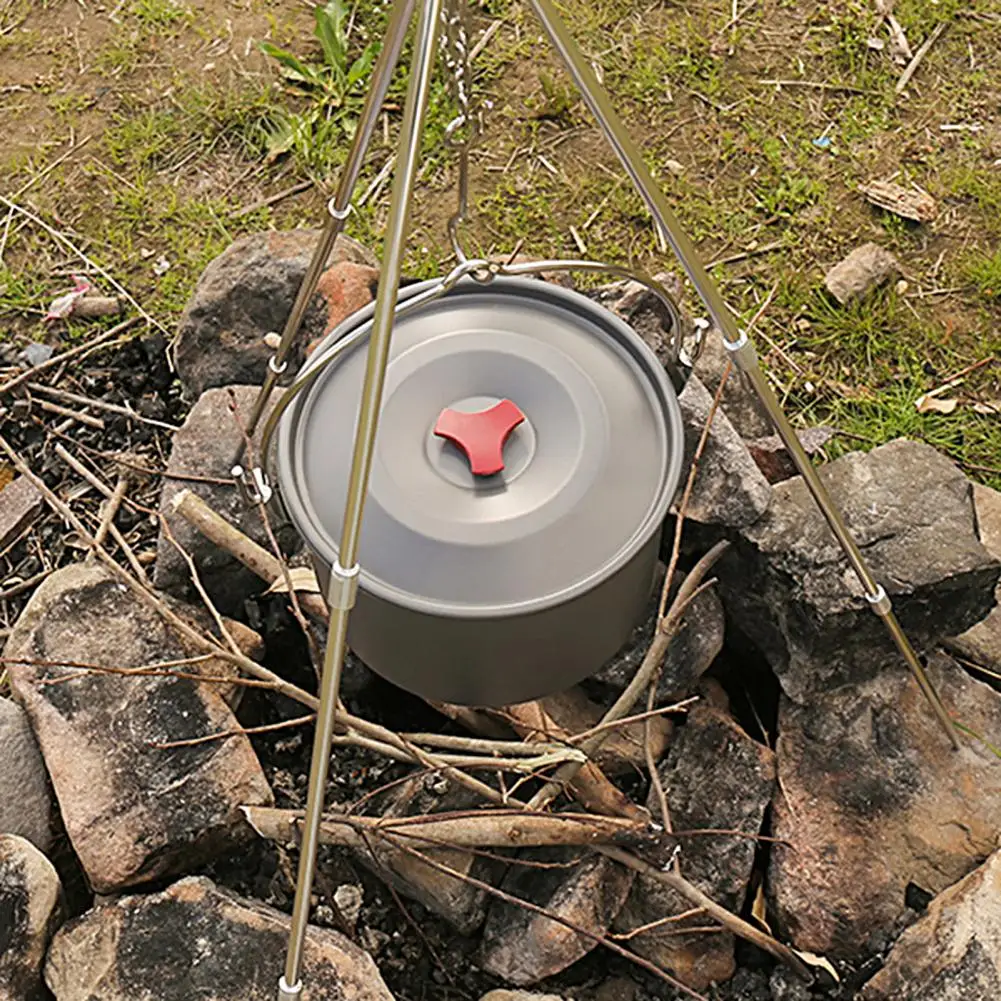 

Useful BPA-Free Food Grade 5-8 People Large Capacity Camping Hanging Pot Outdoor Supplies Picnic Cauldron Camping Pot