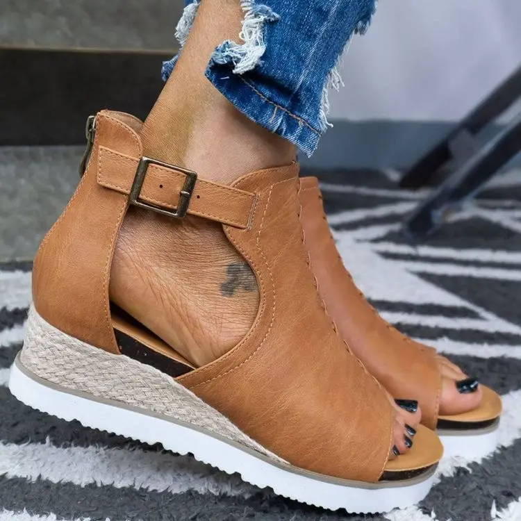 

Comfort Plus Size Women Shoes Summer Casual Sport Sandals Beach Wedges Sandals Women Platform Sandals Tenis Masculino Size 35-43