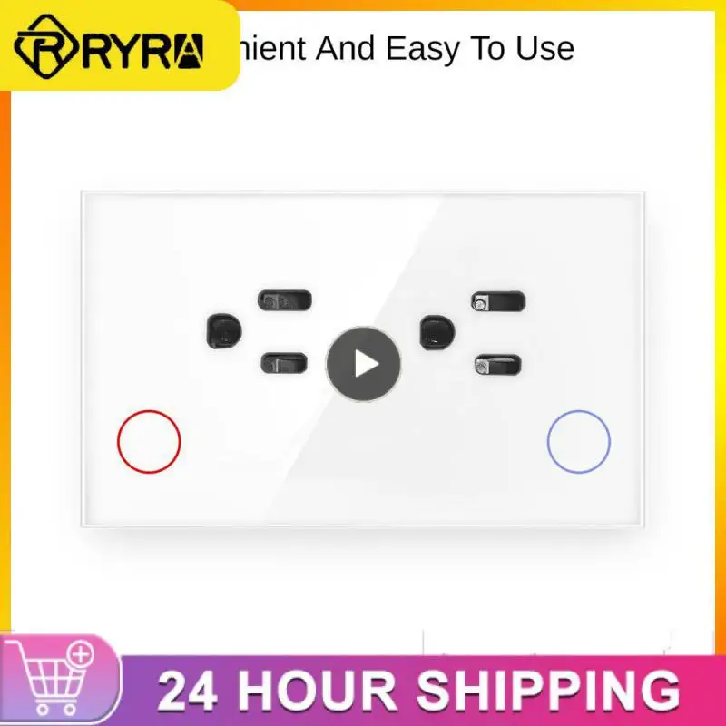 

2/4/6PCS High Quality Smart Plug Versatile Glass Panel Plug Convenient Application Settings Button Easy To Use Remote Control