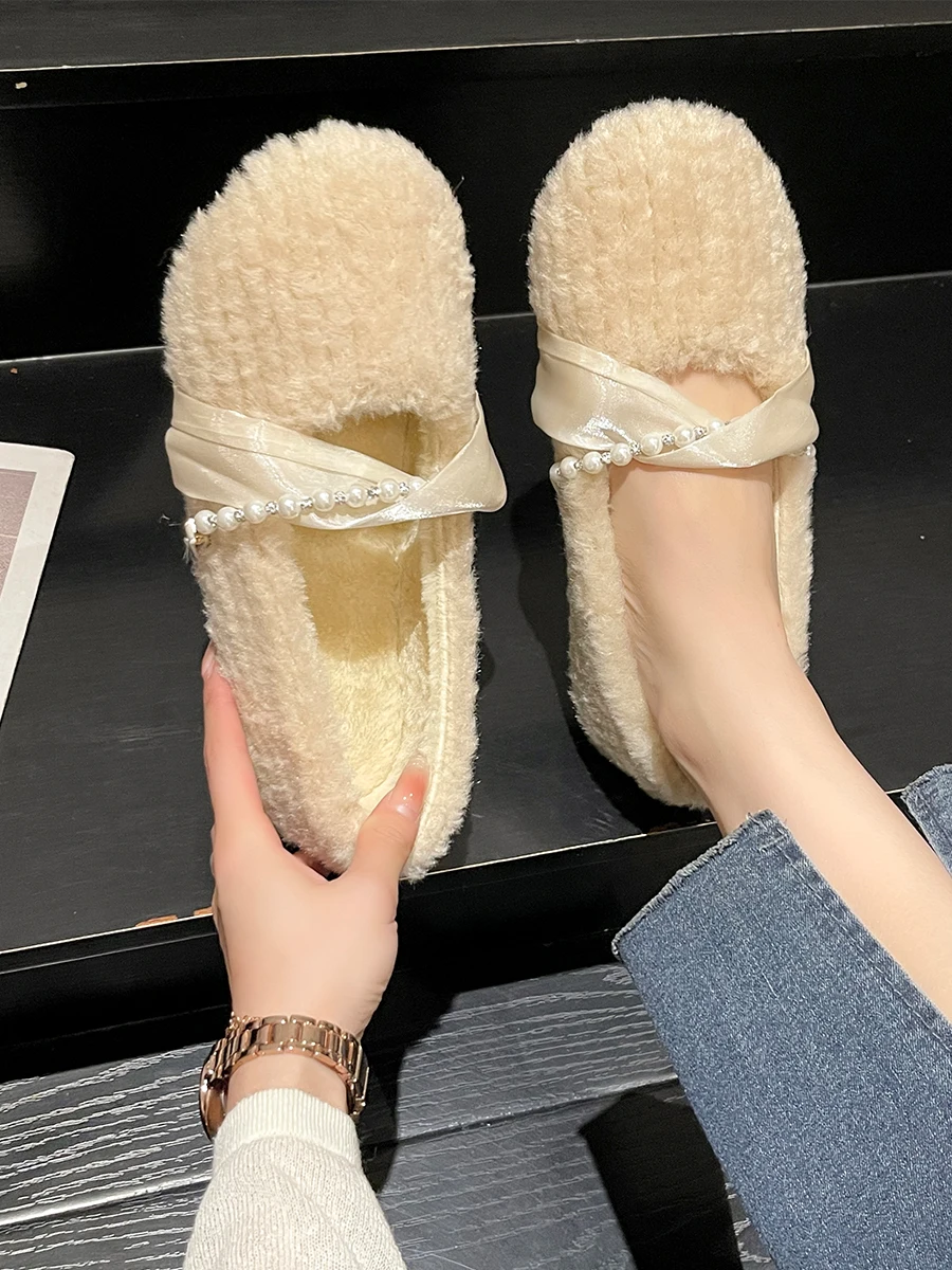 

Мокасины женские с круглым носком, туфли-лоферы, повседневная обувь из искусственного меха, зимнее платье для вождения, Резиновая обувь для отдыха, Basi