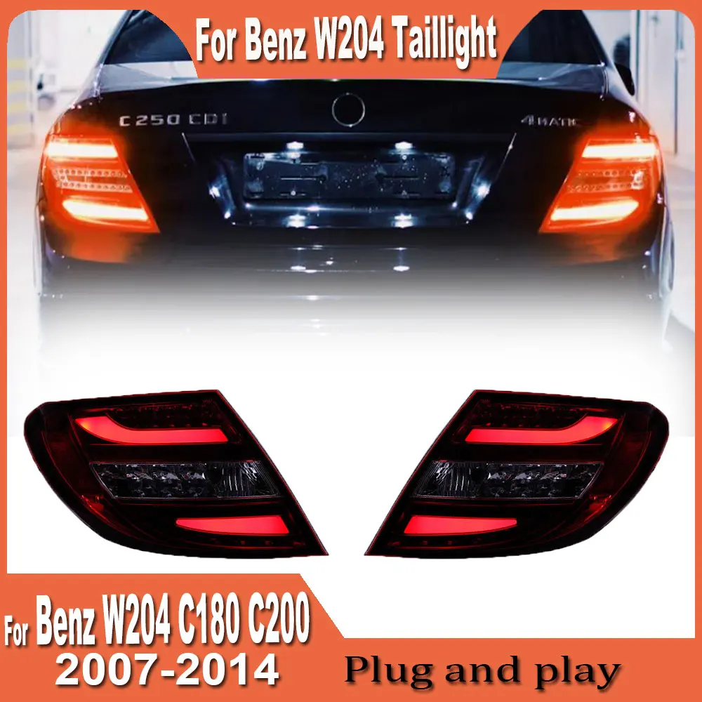 2 шт. автомобильные фары для Benz W204 C180 C200 светодиодный задний фонарь 2007-2014 C63