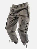 mens pants high street multi pocket cargo pants straight outdoor running casual pants loose sweatpants