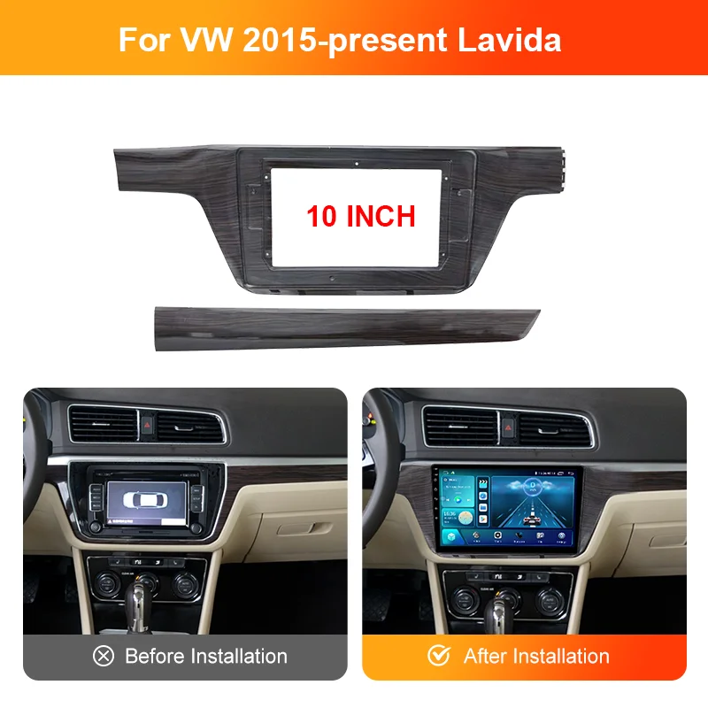 Для VW 2015-2019Lavida Audio Dash Trim Frame Facia Panel Player DVD screen 10 дюймов (9 цветов)