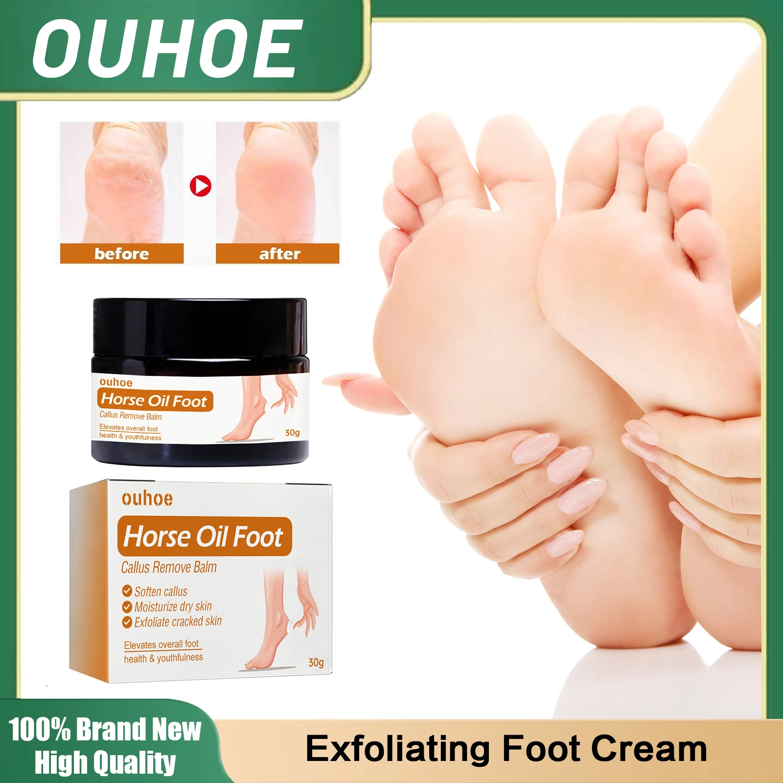 

Exfoliating Foot Cream Relieve Itching Drying Cracked Chapped Repair Softening Dead Skin Remove Callus Pedicure Foot Care Cream