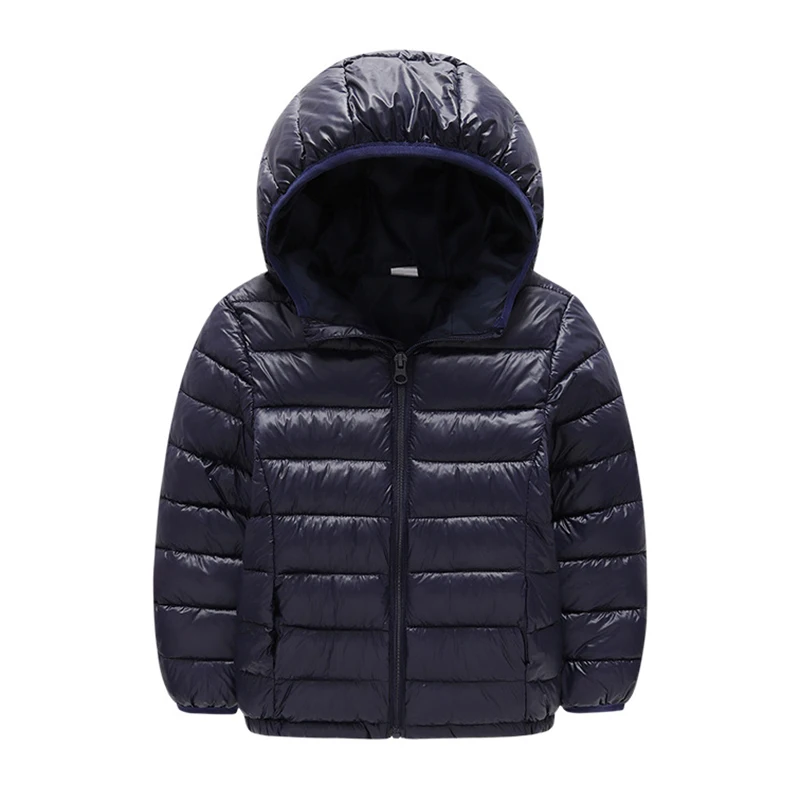

4-9Yrs Kids Baby Winter Boys Girls Long Sleeve Down Jacket Baby Boy Girl Jacket Children Hooded Pure Color Zipper Coat