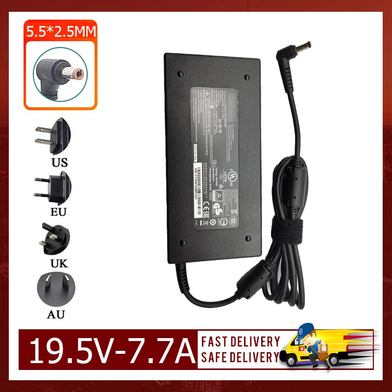 19,5 в 150 А 5,5 Вт 2,5 * адаптер переменного тока для Clevo MSI Gaming P670RA P671RA P650RA A14-150P1A GL62 7RD GE72 зарядное устройство для ноутбука