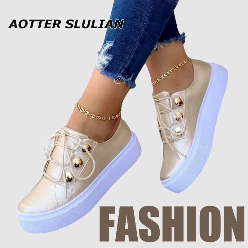 

Новинка 2022, брендовая Уличная обувь, женские туфли на плоской подошве со шнуровкой для взрослых, классическая женская обувь, лидер продаж, Б...