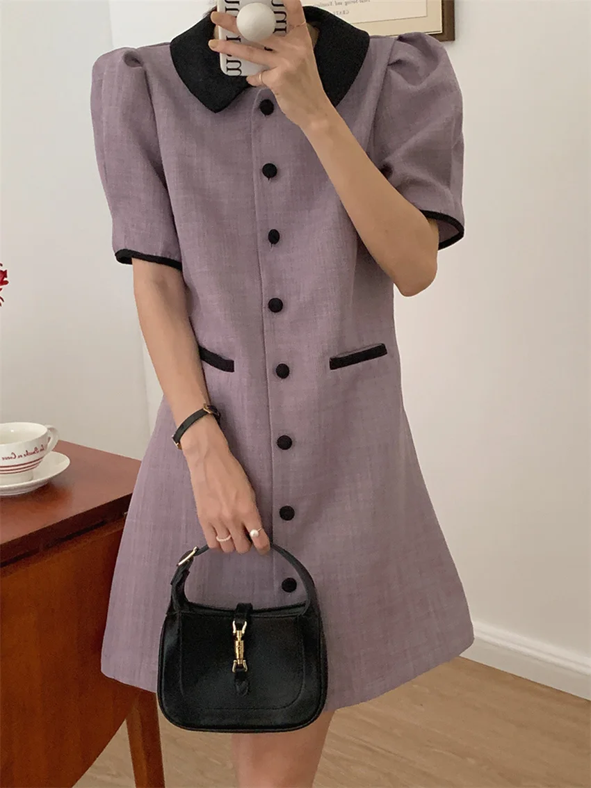 

Мини-платье с отложным воротником Alien Kitty, горячая Распродажа, Корейская свободная женская элегантная офисная шикарная Повседневная рабоча...