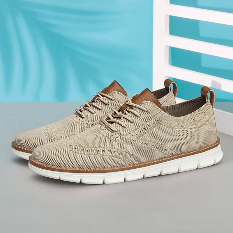 Дышащие сетчатые Спортивные Повседневные мужские туфли CLOHOO на плоской подошве