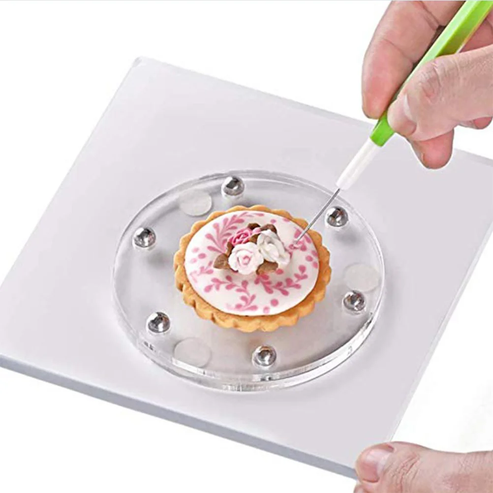 

Acrylic Turntable Multi-function Makeup Tray Multi-functional Rotating Rotatable Plate Clear Design Go Food Containers Lids