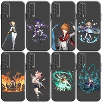 genshin impact project game phone case for huawei honor 7 8 9 7a 7x 8x 8c v9 9a 9x 9 lite 9x lite back soft carcasa