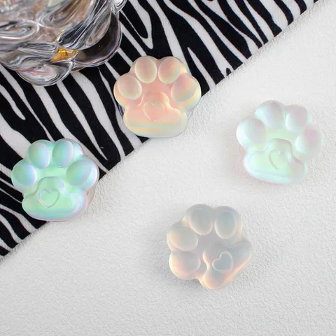 Складная подставка для телефона из АБС-пластика, милая кошачья лапа, сердце, держатель для кольца на палец, матовый полупрозрачный липкий кронштейн для iPhone, Samsung, Huawei