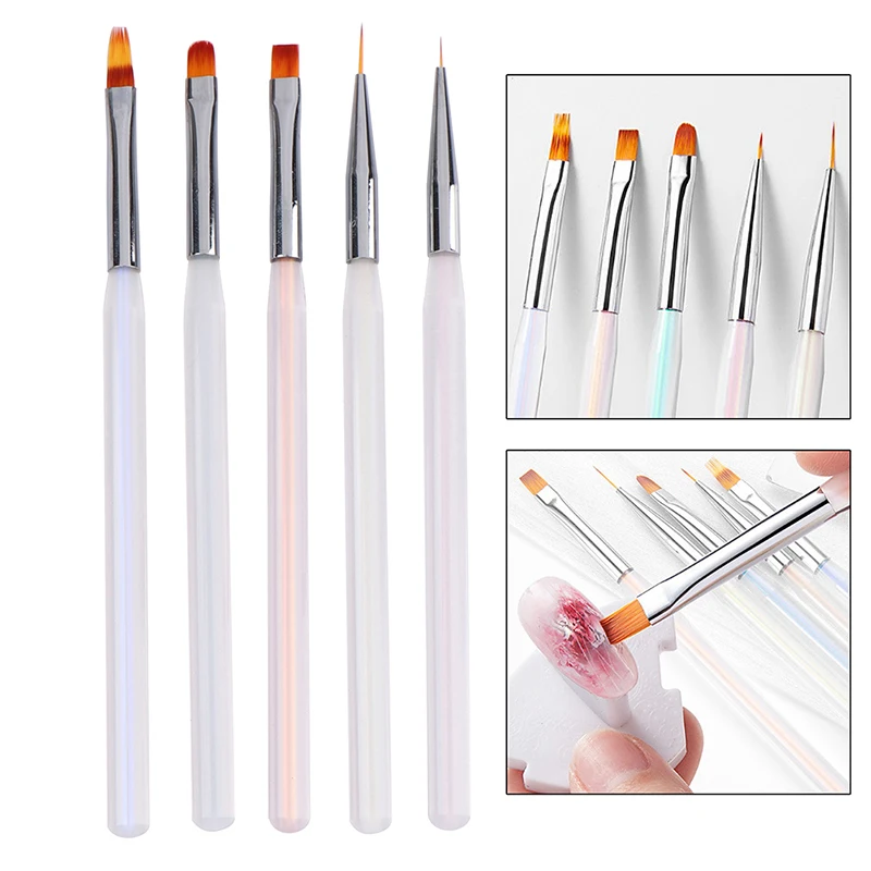 

1/5Pcs Ice Nail Pen Venalisa Carving Drawing Brush Slice For Soak Off UV LED Gel Poly Extension Polish Manicure Acrylic Tool