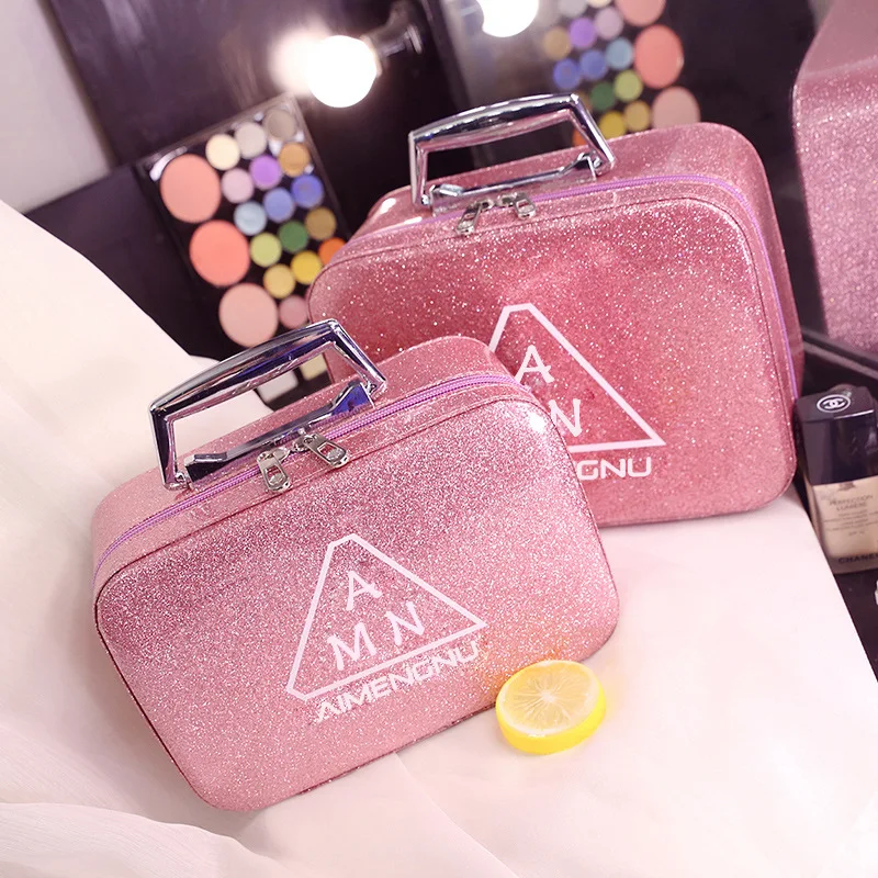 

New Design Women Large Capacity Luxury Cosmetic Bag Fashion Professional Makeup Bag Travel Makeup Case