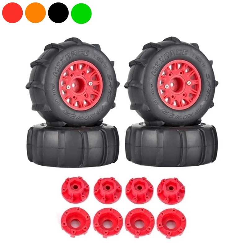 

4Pcs 116mm 1/8 1/10 Short Course Truck Sand Tire with 12mm 14mm 17mm Wheel Hex for TRAXXAS Slash ARRMA SENTON Vkar SCTX10 RC Car