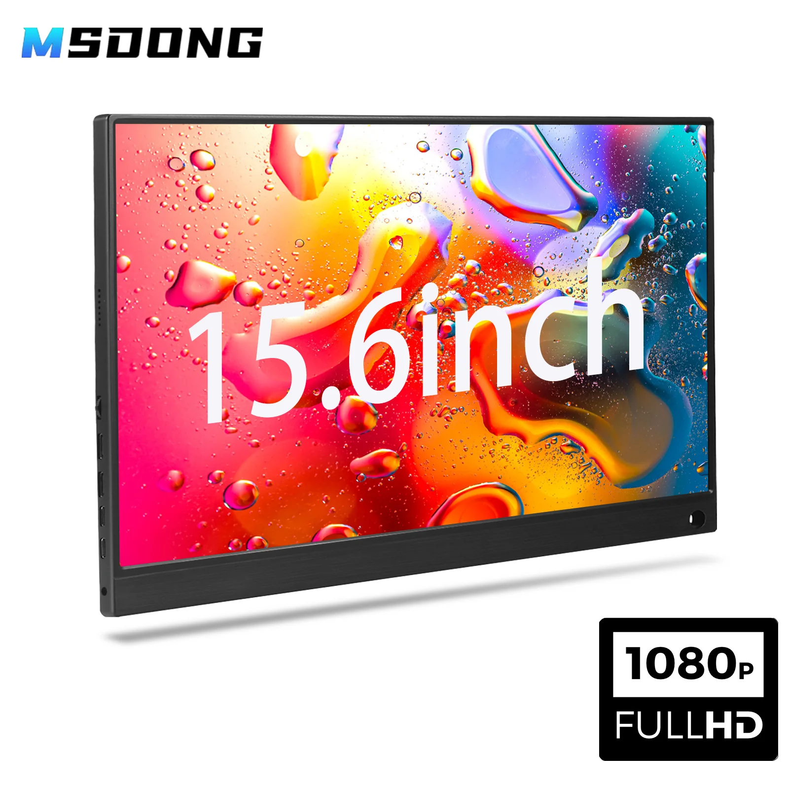 Портативный игровой монитор MSDONG, 15,6 дюйма, 1080P, IPS, HDR, 100% sRGB