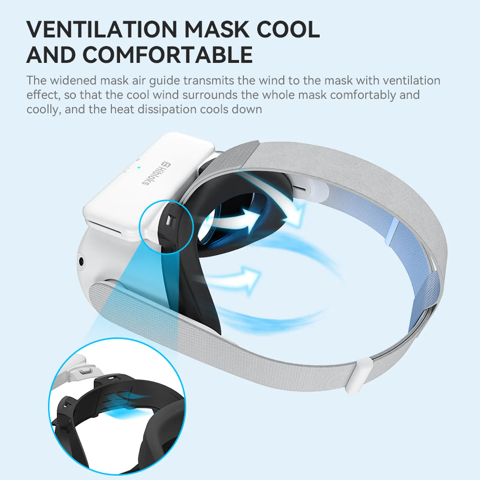 Cooling Fan Radiator for Oculus Quest 2 Fan Cooler Active Air Circulation Relieves Lens Fogging for Oculus Quest 2 Accessories