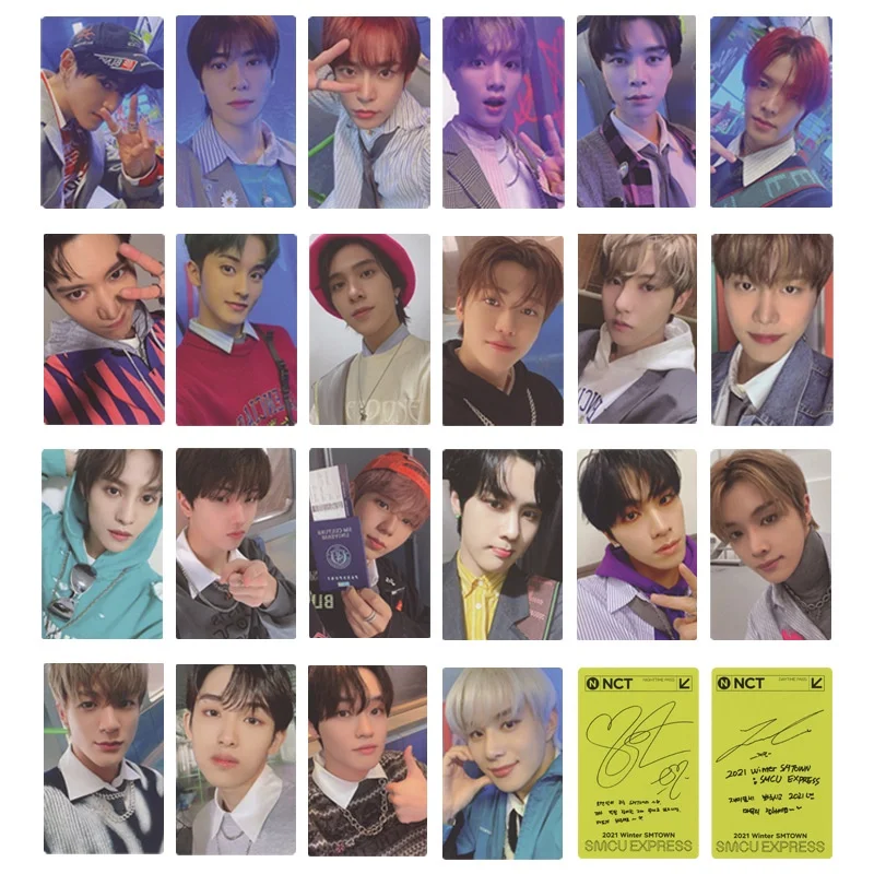 

Kpop NCT 2021 Winter SMTOWN Photocard Lomo Card Postcrad for Fans Gift