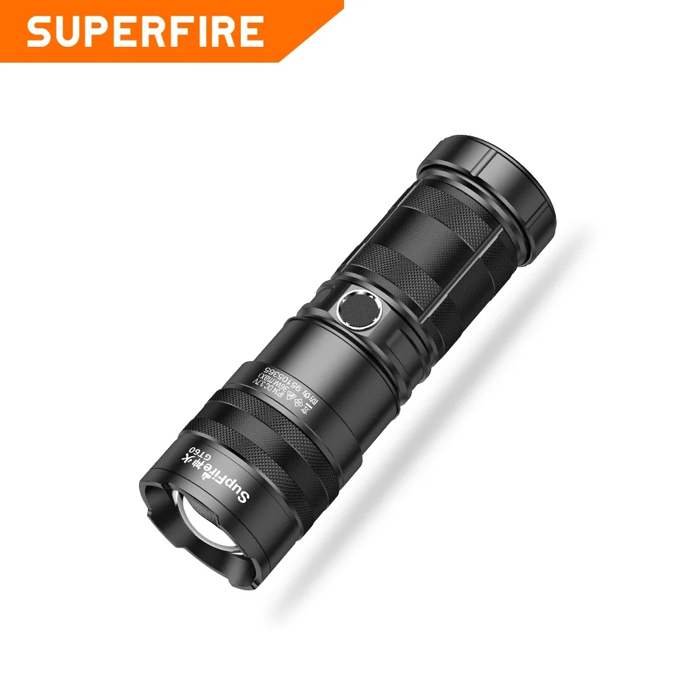 SupFire GT60 Cree xhp90 2600LM Ultra Bright led+soft light flashlight Zoom USB Chargeable 8100mAh High Power Torch for Camping