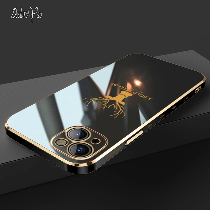 

13 14 Plus чехлы для телефонов decareyao 6D покрытие тонкий мягкий чехол для Apple iPhone 13 11 12 14 Pro Max 13 12 Mini чехол силиконовый