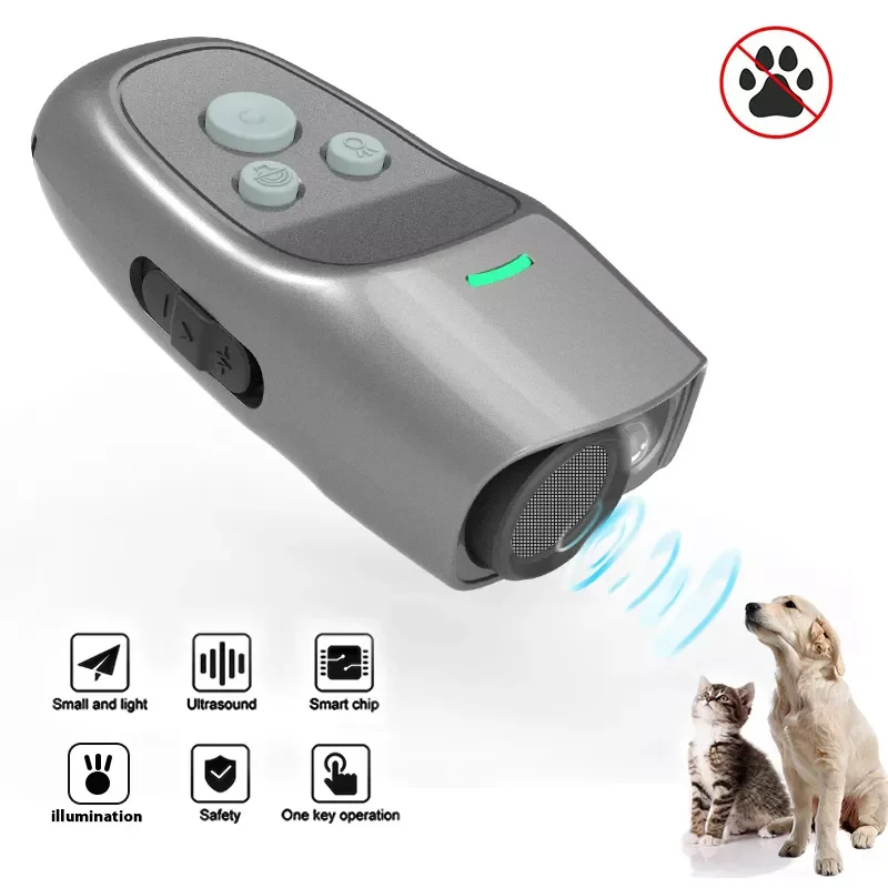 

Pet Dog Repeller Anti Barking Stop Bark Training Device Trainer LED Ultrasonic 3 in 1 Anti Barking Ultrasonic high quality