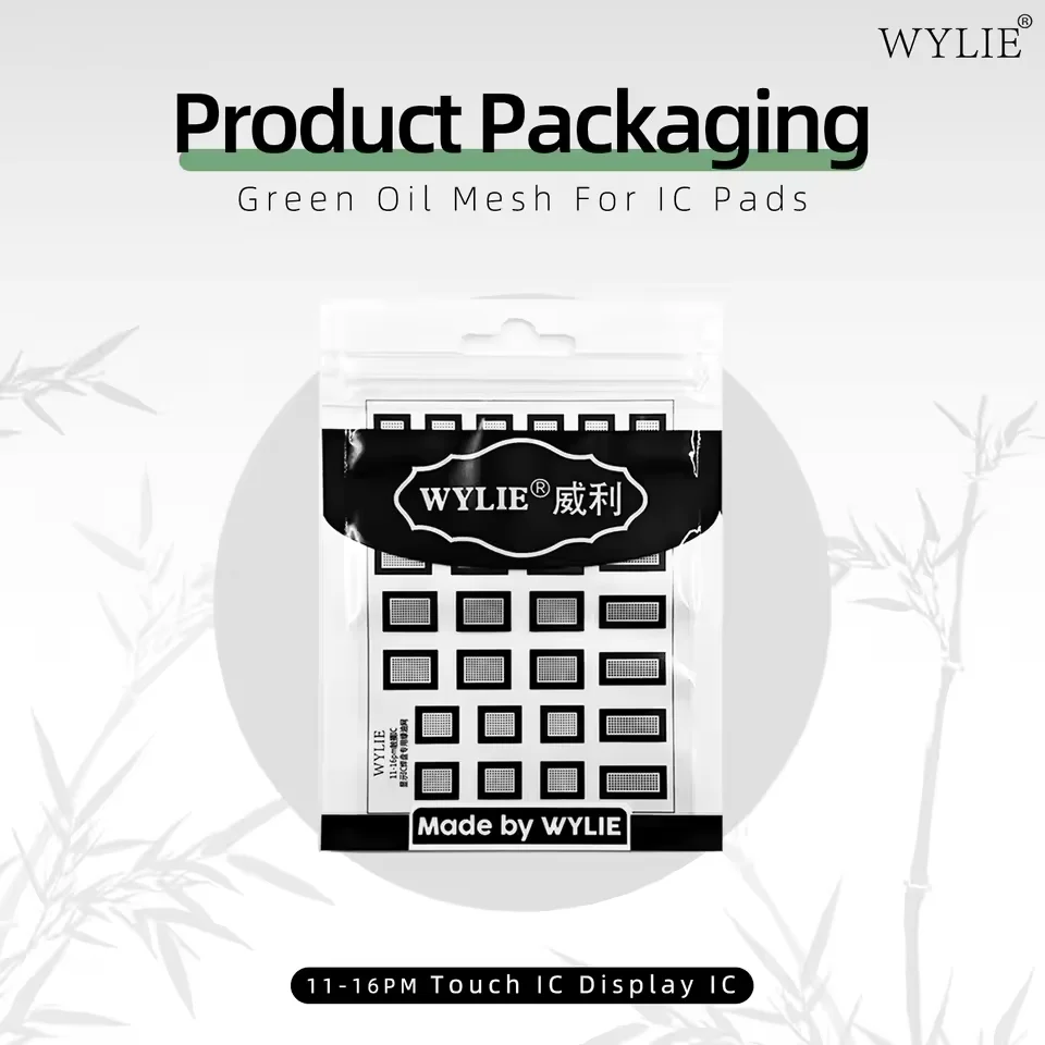 

Маска Для Пайки WYLIE Touch IC, Зеленая, Маска Для УФ-пайки, Трафарет Для Реболлинга BGA Для Чипов iPhone 11-16 ProMax