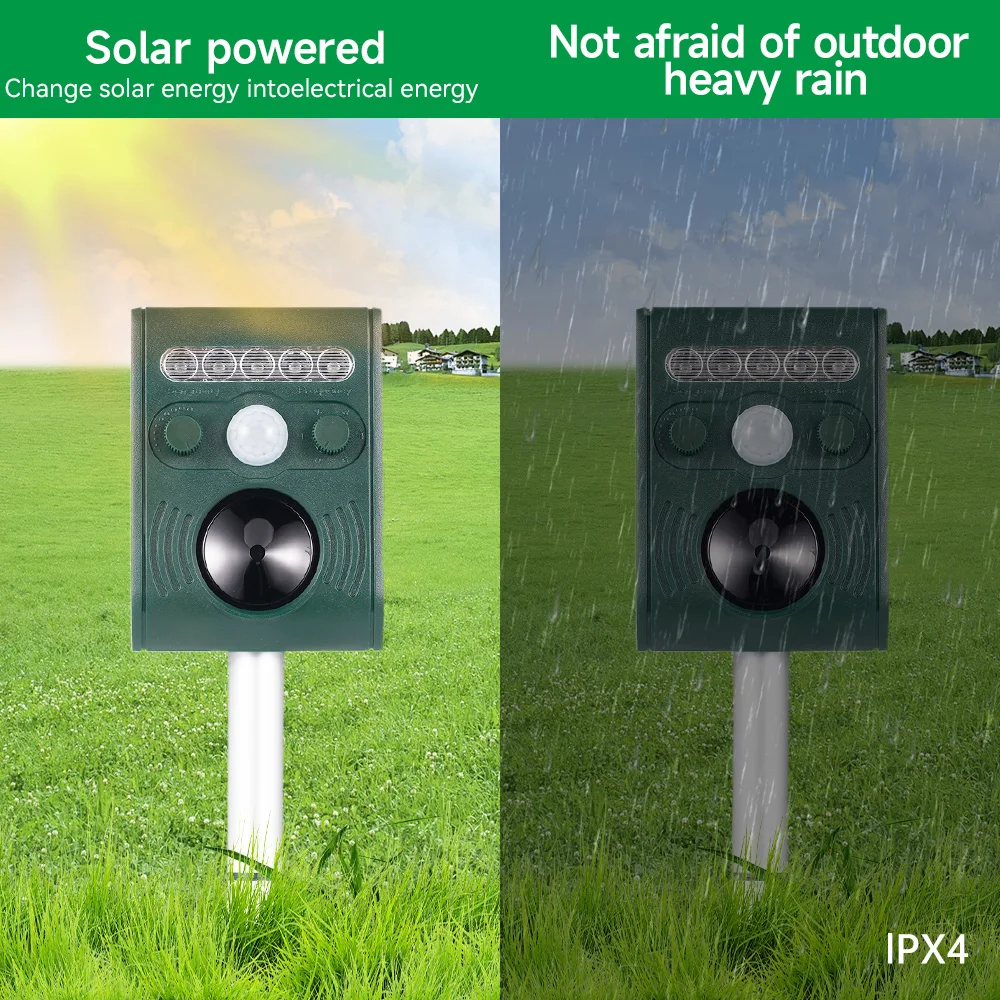 Ультразвуковой отпугиватель животных Пассивный инфракрасный датчик для защиты