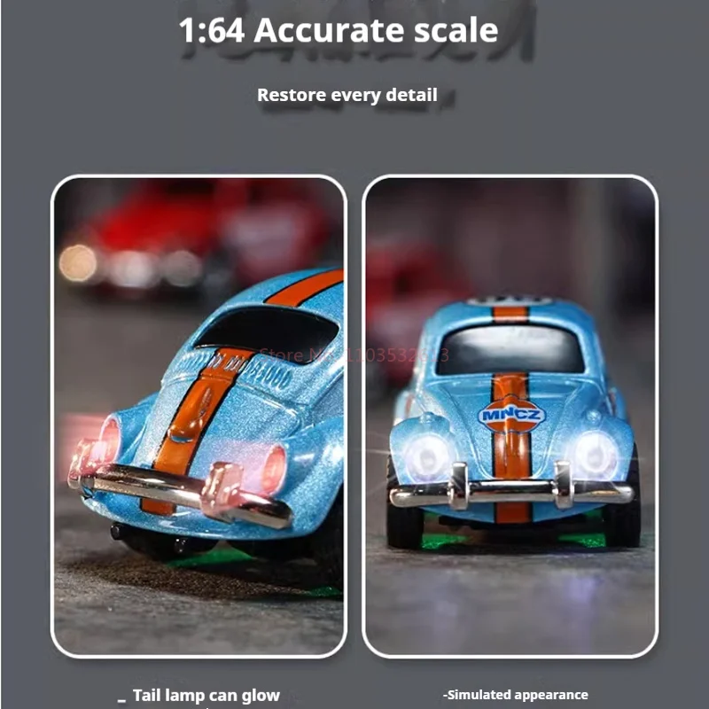 1:64 Volkswagen Beetle Alloy 4WD RC Мини Дистанционное Управление Автомобиль Настольный Ультра