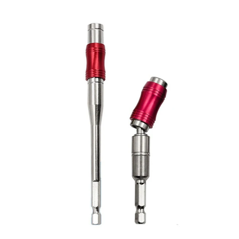 

145MM Long Magnetic Ring Screwdriver Bits Drill Hand Tool Drill Bit Extension Rod Quick Change Holder Set