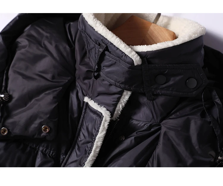 Luxury Design 90%  White Duck Down  Long  Casaco Feminino De Inverno Super Quente  Zipper  Slim  Spliced Jacket and Coat Women