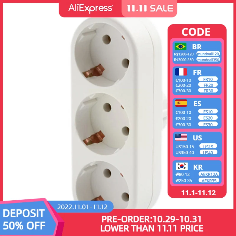 

3port EU Plug Socket Power Strip With USB Extension Home AC Cord Overload Protection Filter Smart Network Electrical Outlet G5S1
