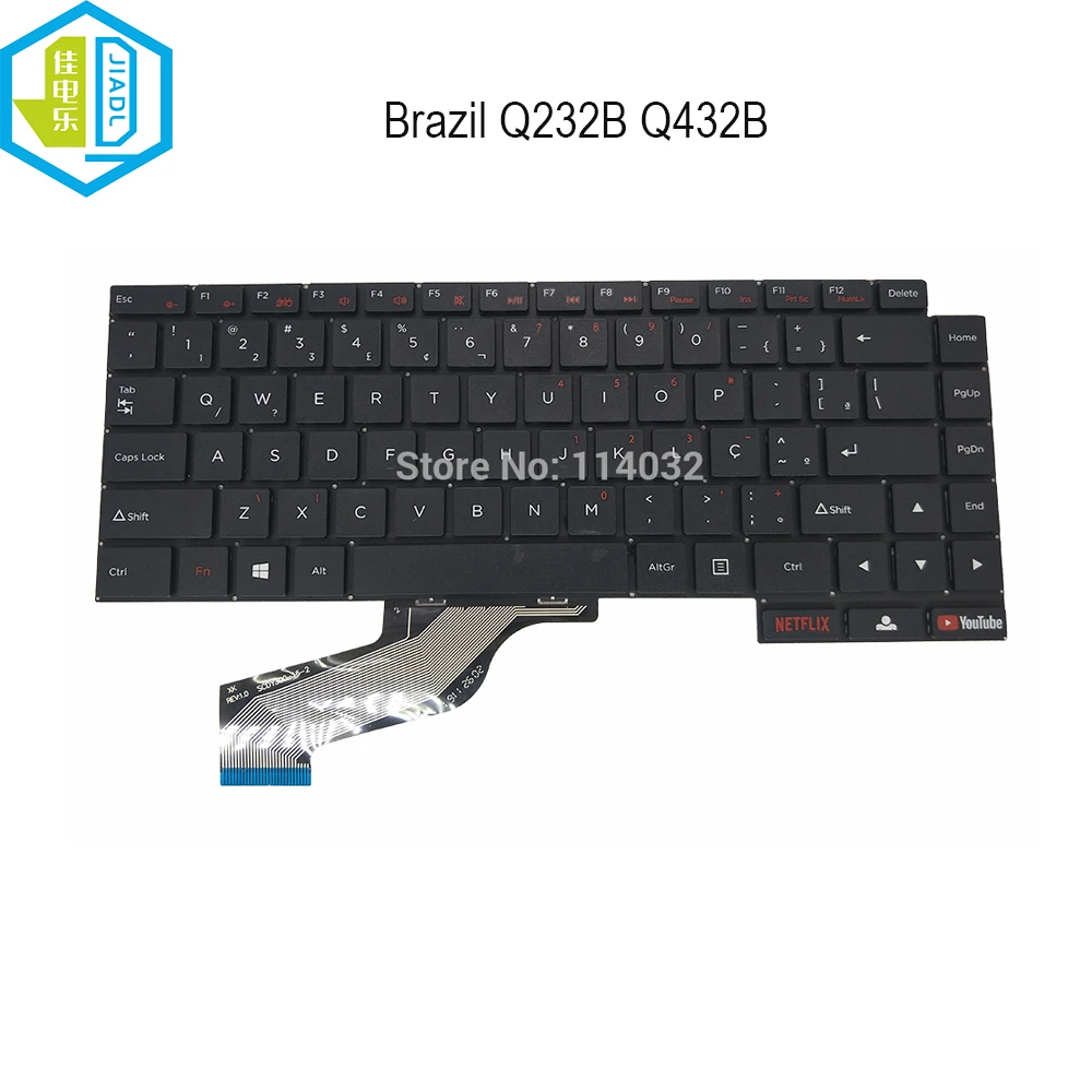 

Laptop BR Layout Brazilian Keyboard For Positivo Motion Q232B Q432B I341TB Q4128B SCDY300-16-2 BRA Brazil notebook Keyboards New