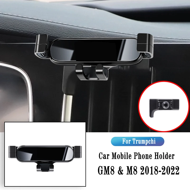 

Navigate Support For Trumpchi GM8 M8 2018-2022 Gravity Navigation Bracket GPS Stand Air Outlet Clip Rotatable Support