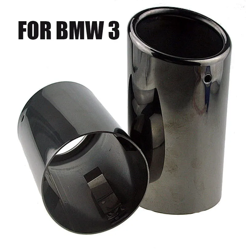 

Автомобильный глушитель выхлопной трубы, хвостовой глушитель, Высококачественная Задняя 2 шт./компл. нержавеющая сталь, титан, черный для BMW ...