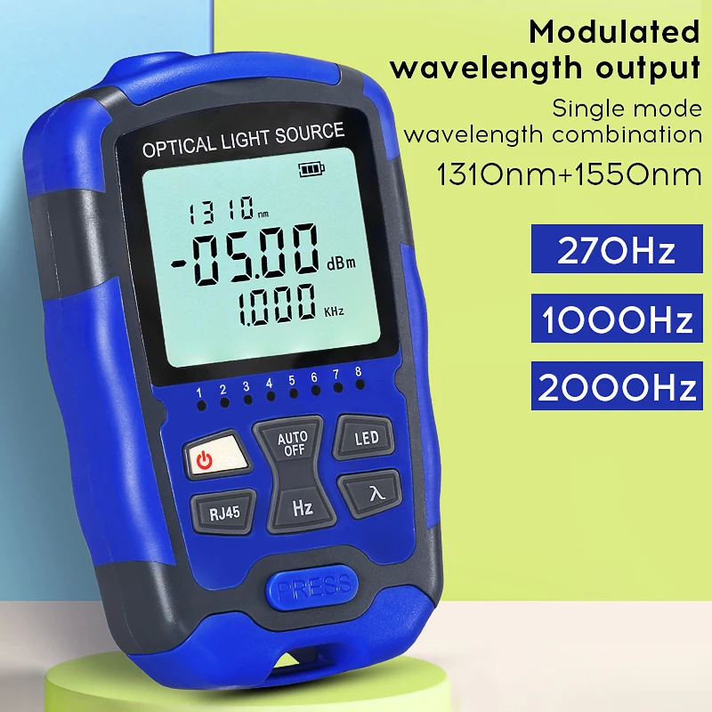 COMPTYCO AUA-MC1315 Rechargeable Mini Stable Light Source 270Hz/1000Hz/2000Hz Single Mode 1310nm/1550nm Fiber Optic Tester Tools