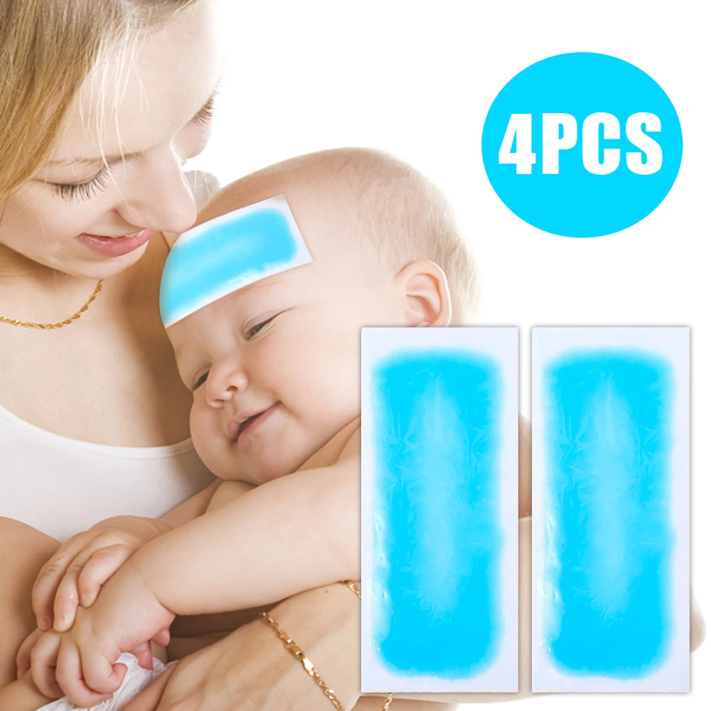 

4Pcs Summer Cooling Artifact Ice-cold Paste Anti-fever Stickers Prevent Heatstroke Cool for Outdoor Travel High Temperature Work