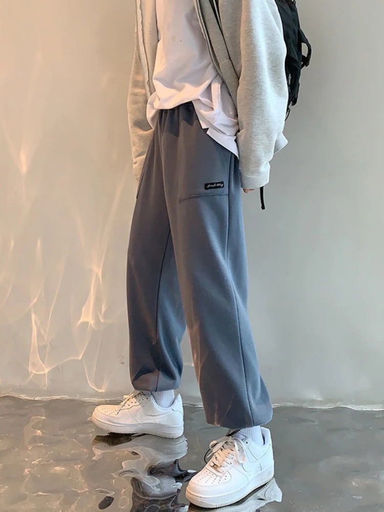 

Falling Sports Pants Men Straight Tube All-match Trend Beam Leggings Sweatpants Wide-legged Hip-hop Men's Ankle-length Trousers