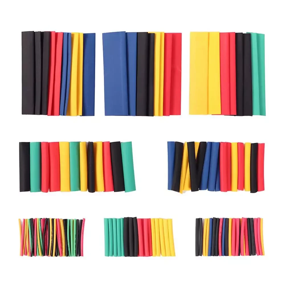 

Multi Purpose 164Pcs Polyolefin Shrinking Assorted Heat Shrink Tube Antiflaming Wire Cable Insulated Sleeving Tubing Set
